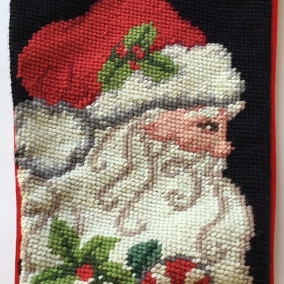 Peking Handicraft Needlepoint Santa Christmas Sock - Picture 5 of 16